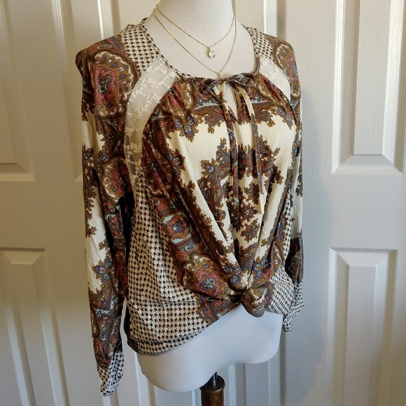 UMGEE bohemian paisley lace flowy blouse - Picture 5 of 8